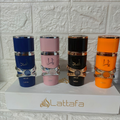 Estuche Lattafa Oud x4 (Lattafa Asad Zanzibar, Lattafa Yara Tous, Lattafa Yara, Lattafa Asad)