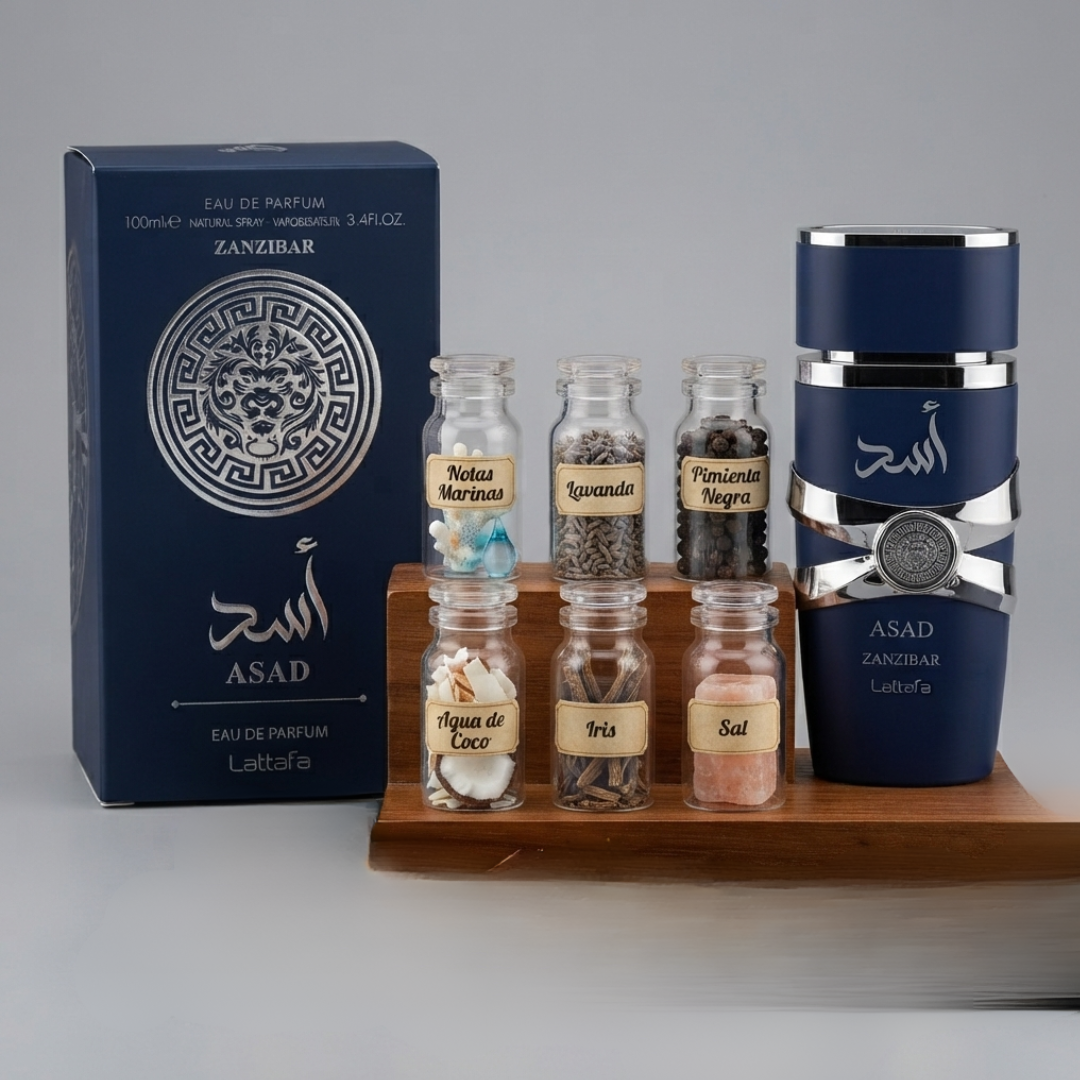 Estuche Lattafa Oud x4 (Lattafa Asad Zanzibar, Lattafa Yara Tous, Lattafa Yara, Lattafa Asad)