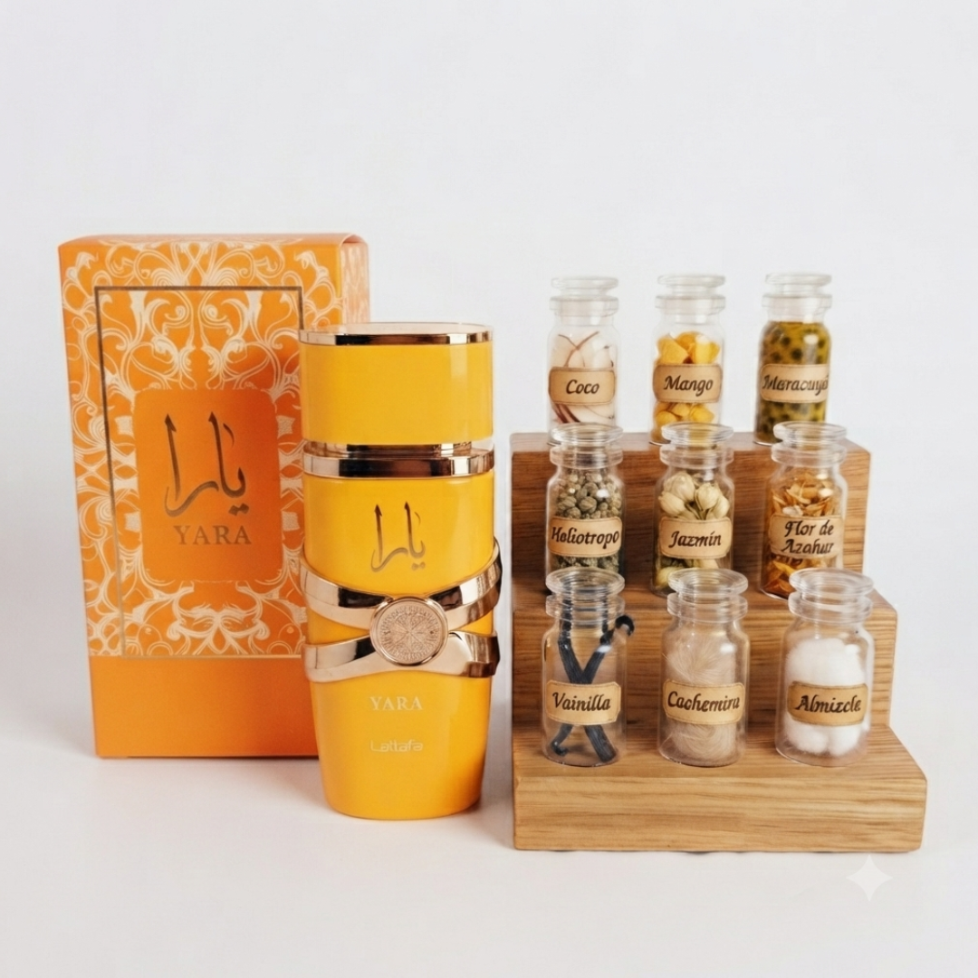 Estuche Lattafa Oud x4 (Lattafa Asad Zanzibar, Lattafa Yara Tous, Lattafa Yara, Lattafa Asad)