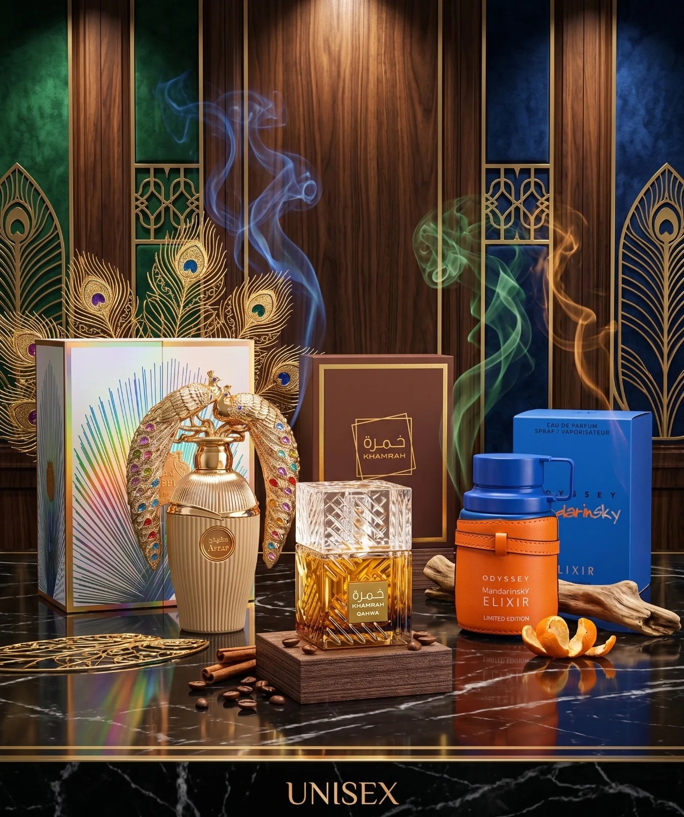 Combo 3 Fragancias Unisex - Lattafa Afeef, Lattafa Khamrah y Armaf Odyssey Mandarin Sky